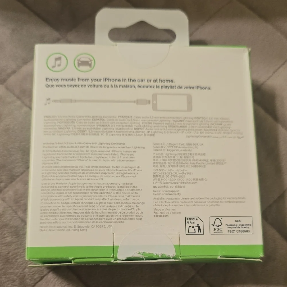 Belkin Black Audio Cable with Lightning Connector